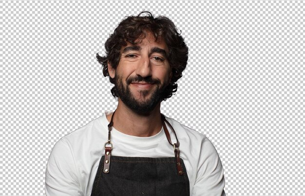 joven adulto hombre barbudo tienda concepto de licitación
