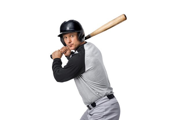 Jugador de béisbol aislado