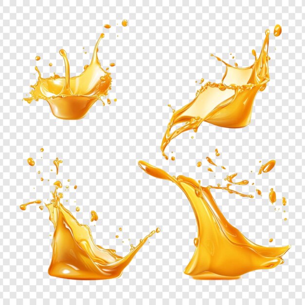 El jugo de naranja vibrante es un refrescante deleite visual