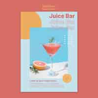 Gratis PSD juice bar poster sjabloon