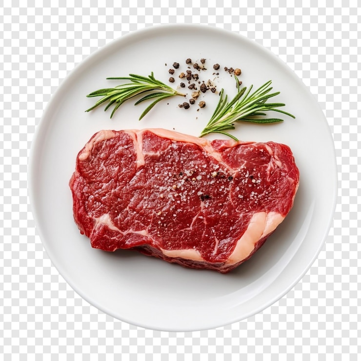 Gratis PSD juicy raw steak klaar voor het grillen