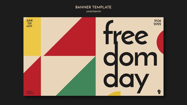 Juneteenth-sjabloon voor spandoek