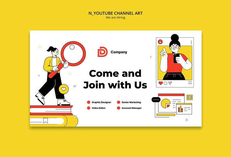 PSD Gratis kami sedang merekrut seni saluran youtube