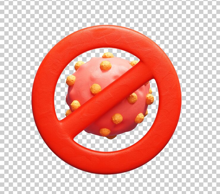 Gratis PSD kankercelverbod teken menselijke organen 3d icon illustratie