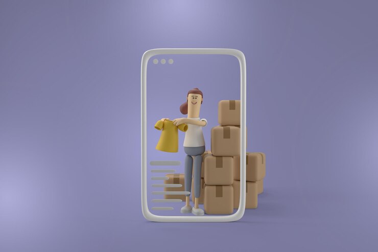 PSD Gratis karakter 3d wanita muda dalam konsep bisnis