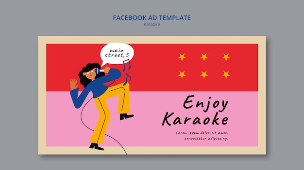 Gratis PSD karaoke leuke social media promo-sjabloon