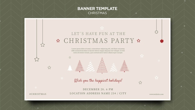 Kerst concept sjabloon voor spandoek