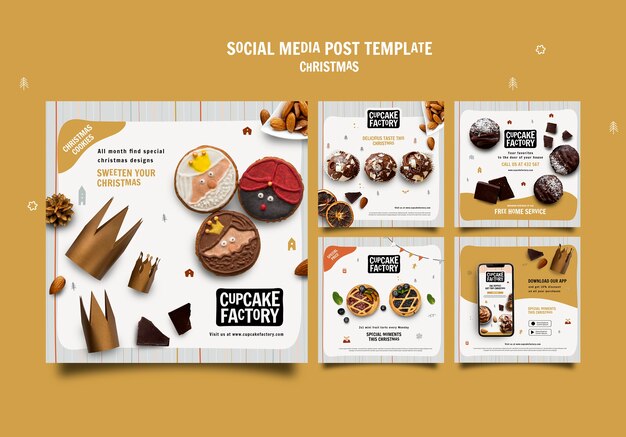 Kerst cupcake social media bericht