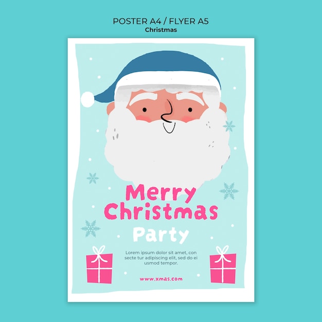 Gratis PSD kerst sjabloonontwerp