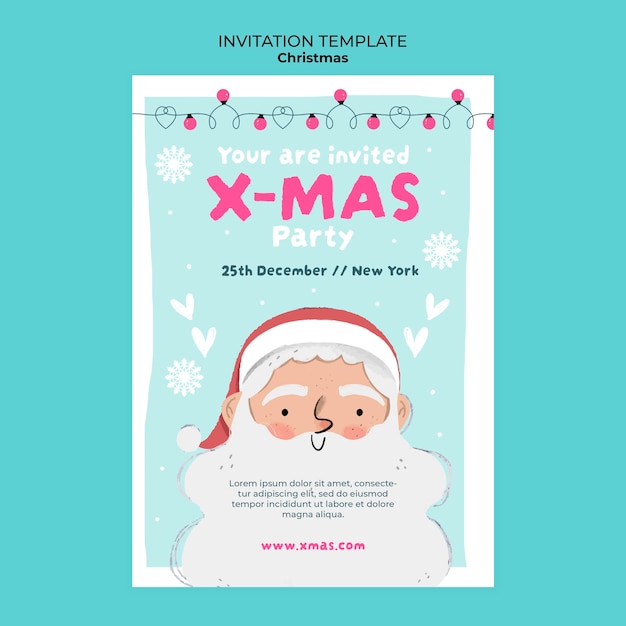 Gratis PSD kerst sjabloonontwerp