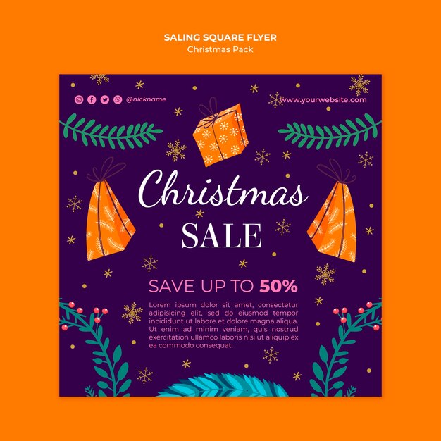 Kerst verkoop folder met speciale aanbiedingen