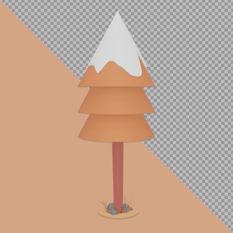 Kerstboom ontwerp rendering geïsoleerd