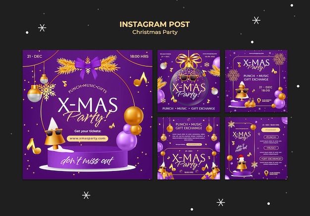 Kerstfeest instagram posts