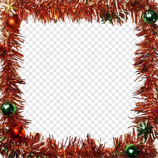 Kerstframe feestelijke Tinsel Border met Ornamenten