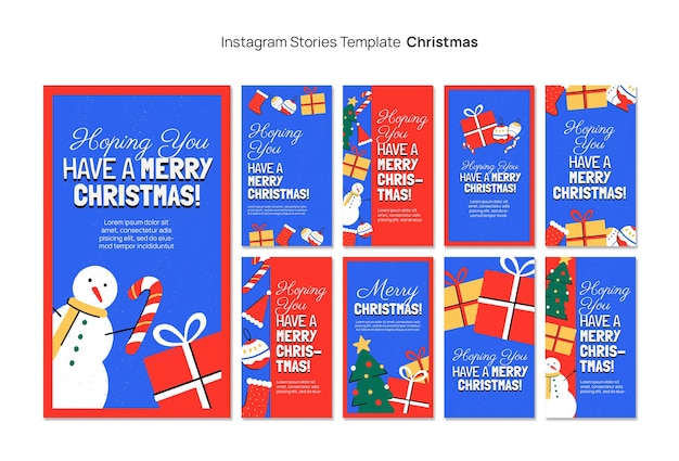 Gratis PSD kerstviering instagram verhalen