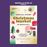 Gratis PSD kerstviering poster sjabloon