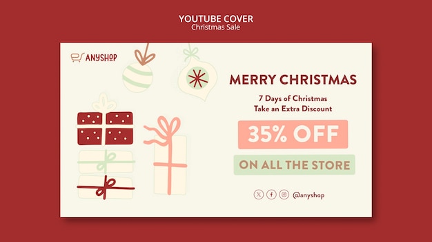 Kerstviering youtube cover sjabloon