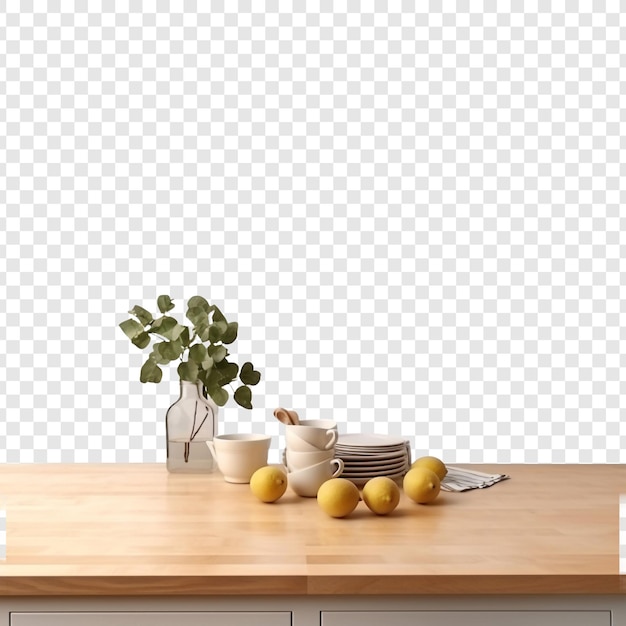 Gratis PSD keukentafel geïsoleerd op transparante achtergrond