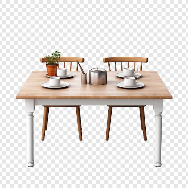 Gratis PSD keukentafel geïsoleerd op transparante achtergrond