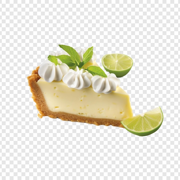 Gratis PSD key lime-taart geïsoleerd op transparante achtergrond