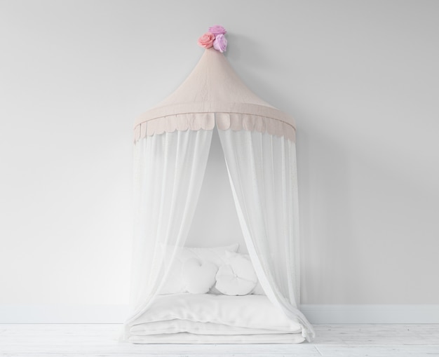 Gratis PSD kinderkamer met prinses bed