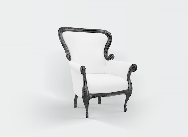 klassieke fauteuil op wit