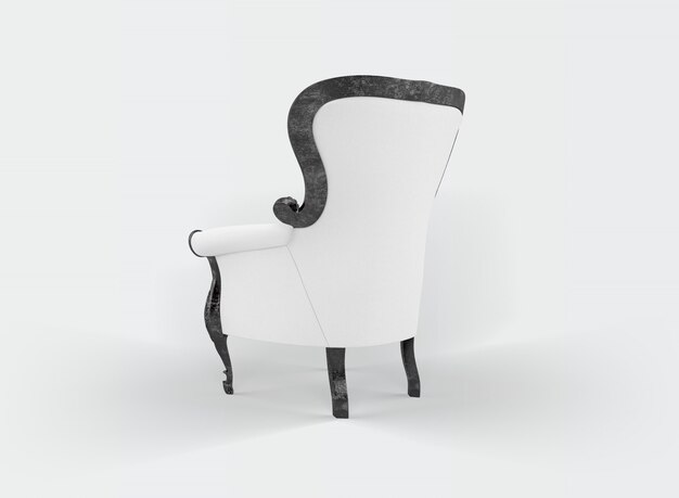 klassieke fauteuil op wit