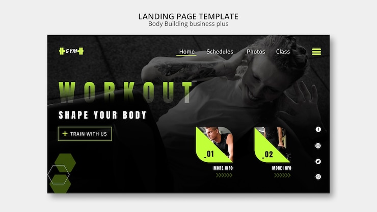 Gratis PSD kleurovergang sport ontwerpsjabloon