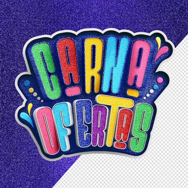 Kleurrijk Carna Folia 3D-logo