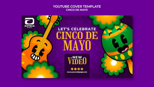 Gratis PSD kleurrijke cinco de mayo-sjabloon