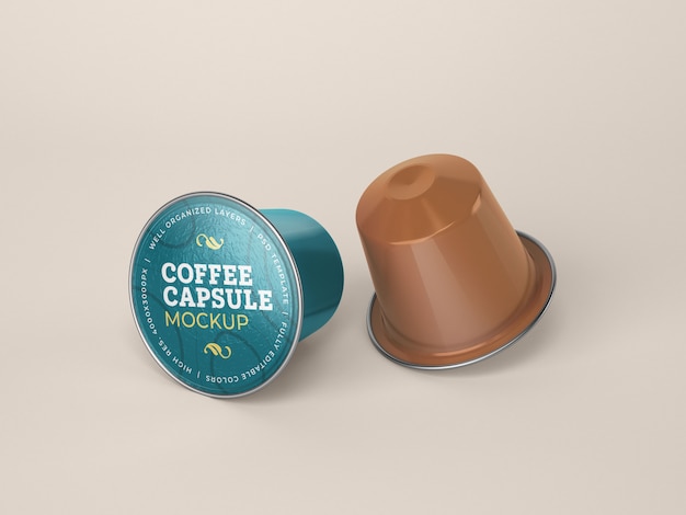 Koffie capsule mockup