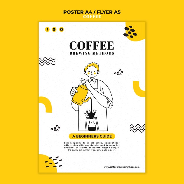 Koffie poster sjabloon