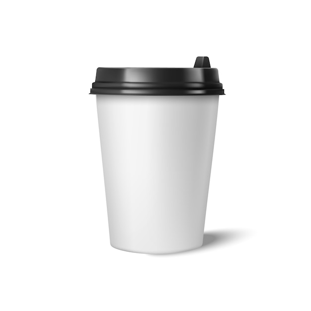 Gratis PSD koffie realistisch take-away geïsoleerd