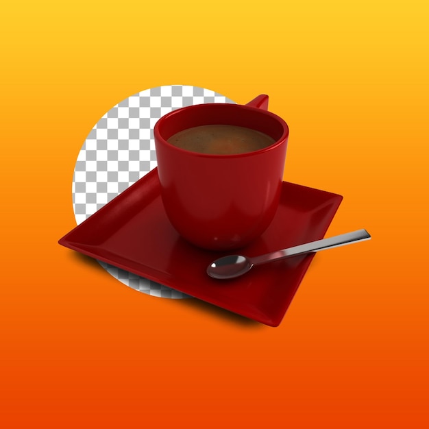 Koffiekopmaterialen voor het ontwerp van uw koffiescènes Premium Psd