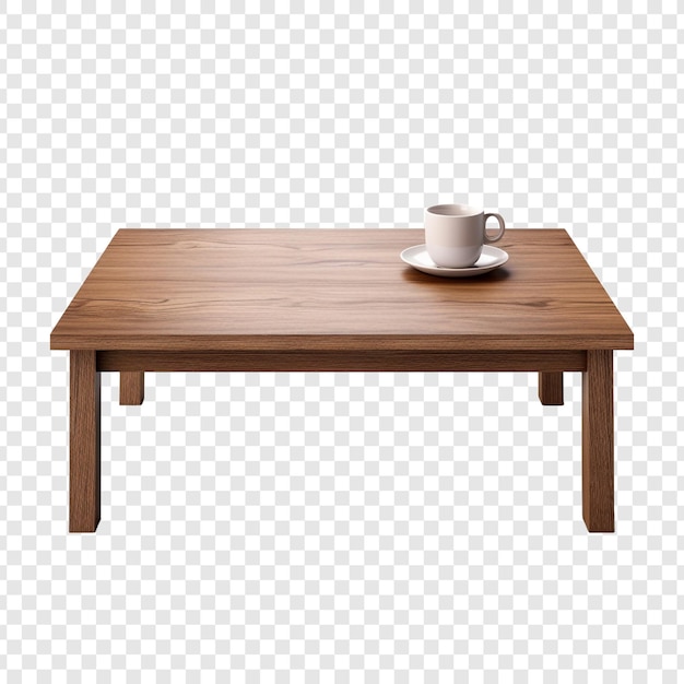 Gratis PSD koffietafel geïsoleerd op transparante achtergrond