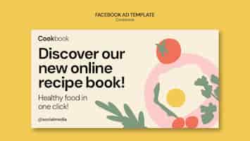 Gratis PSD kookboek recepten facebook sjabloon