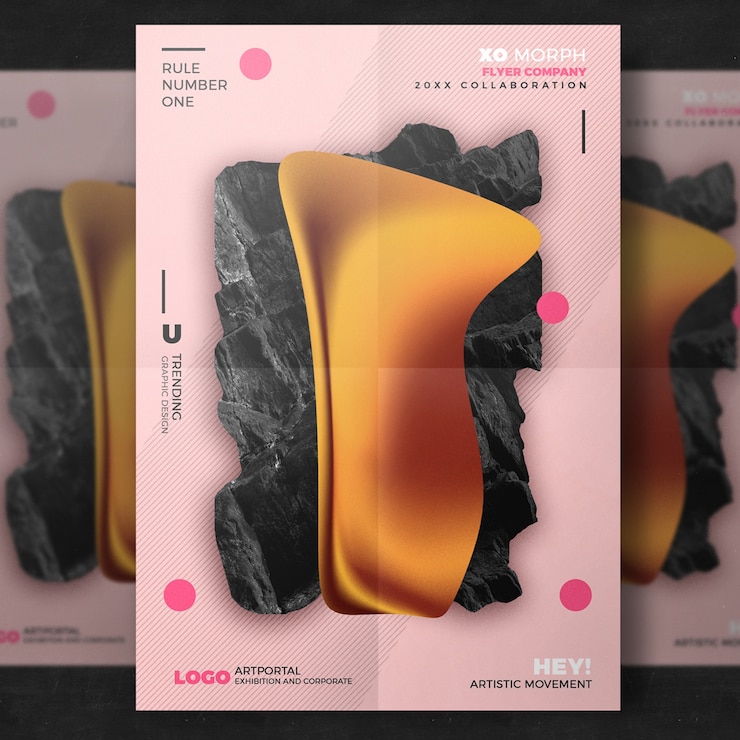 PSD Gratis kreativ flyer-skabelon til event