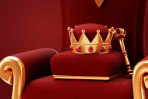 Gratis PSD kroon op kussen monarchie stilleven