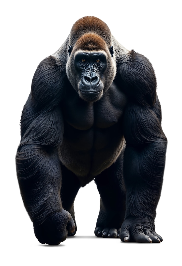 PSD gratuito l'adorabile gorilla isolato