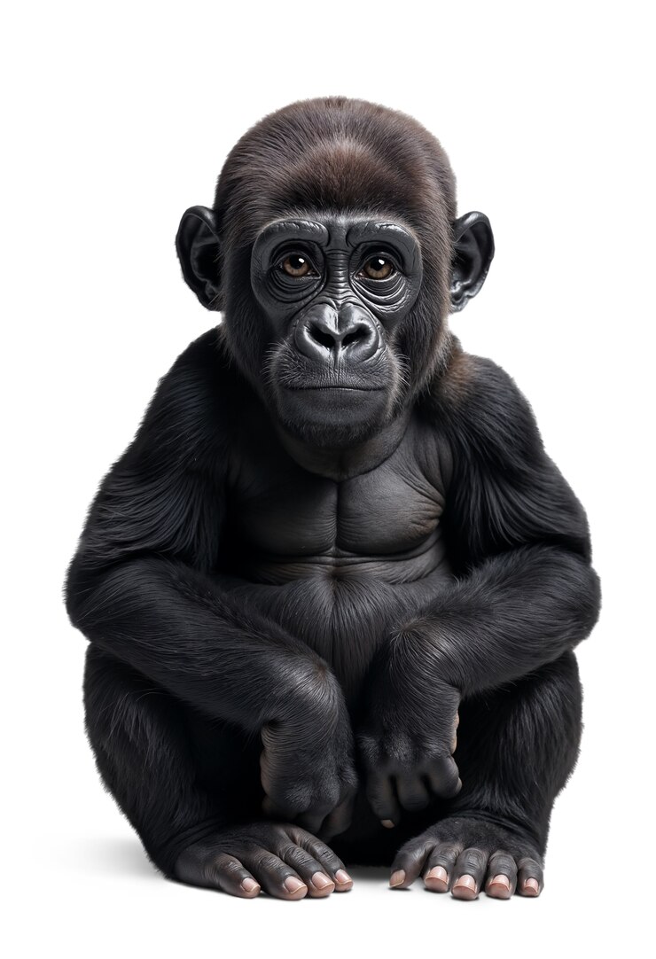 PSD gratuito l'adorabile gorilla isolato