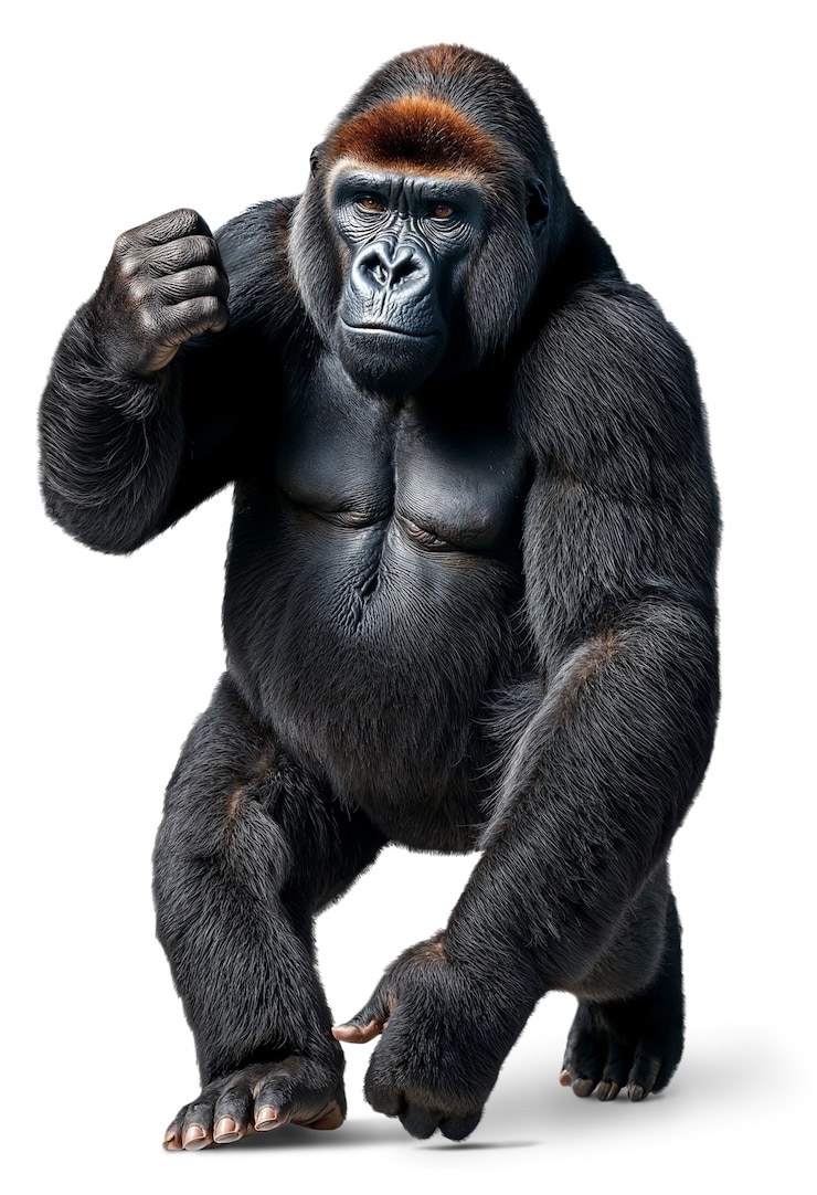 PSD gratuito l'adorabile gorilla isolato