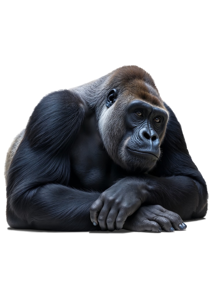 PSD gratuito l'adorabile gorilla isolato