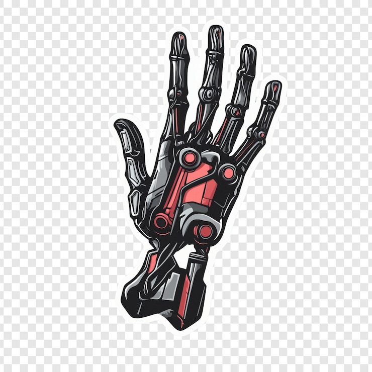PSD gratuito la mano robotica un progetto futuristico