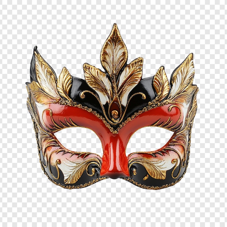 PSD gratuito la maschera veneziana, un capolavoro di rosso e oro