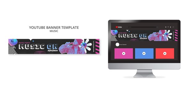 La musica sfumata mostra il banner di youtube