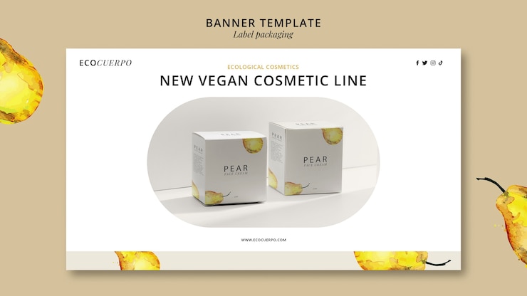 PSD Gratis label packaging banner template