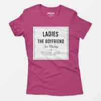 PSD gratuito ladies the boyfriend tee mockup 03