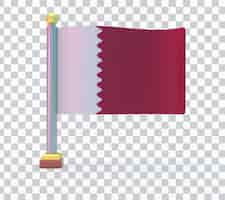 PSD gratuito lado frontal de la bandera de qatar