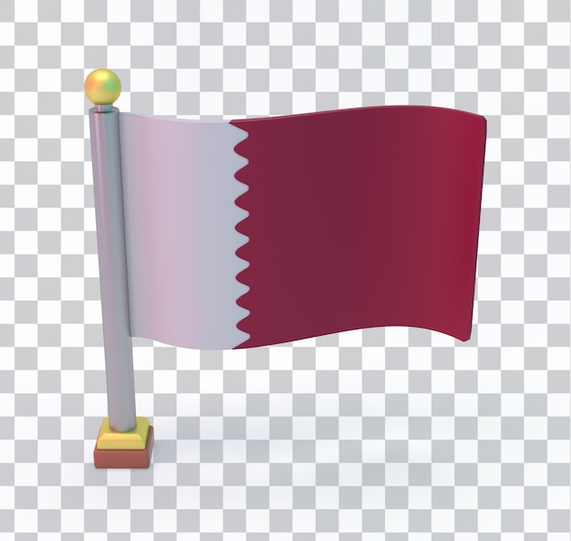 Lado frontal de la bandera de Qatar
