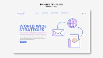 PSD gratuito landing page de estrategia de marketing